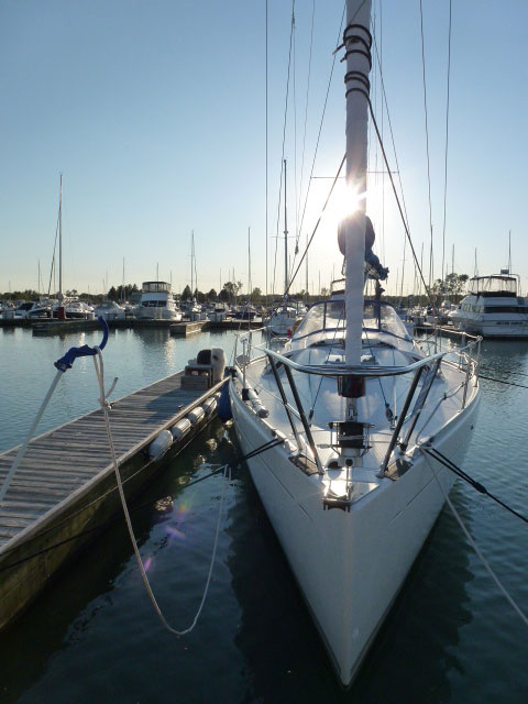 Beneteau gleaming in the sun